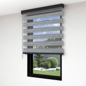 Roletă textilă day & night Zebbra Casetat Manual 100×150 cm – Negru