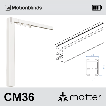 Șină electrică MotionBlinds CM-36, cu acumulator — Matter