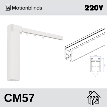 Șină electrică MotionBlinds CM-57, 230V — Centralizată (KNX sau similar)